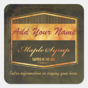 Customise Your Own Text Maple Syrup Label