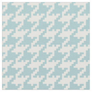 Customise your own turquoise houndstooth pattern fabric