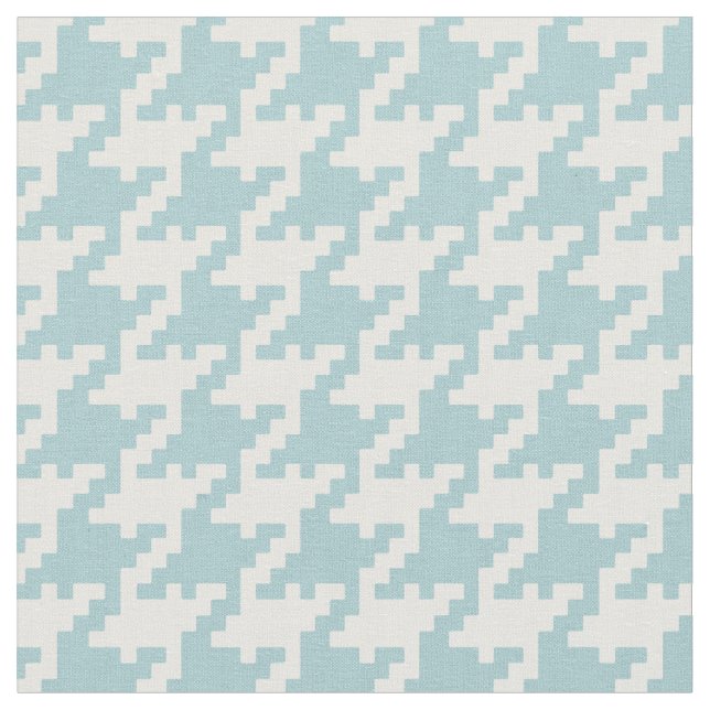 Customise your own turquoise houndstooth pattern fabric (Close Up)