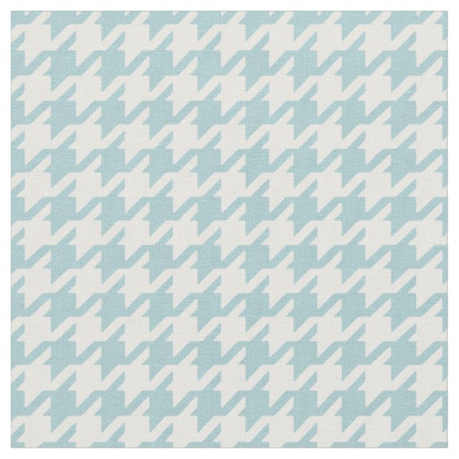 Customise your own turquoise houndstooth pattern fabric (Close Up)