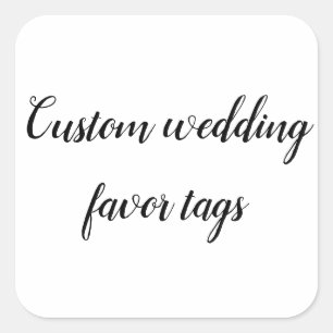 Customise your own wedding favour  square sticker