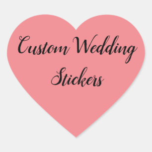 Customise your own wedding heart sticker