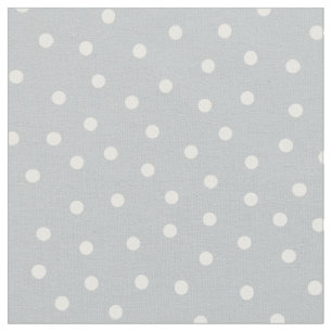 Customise your own white polka dots in grey fabric
