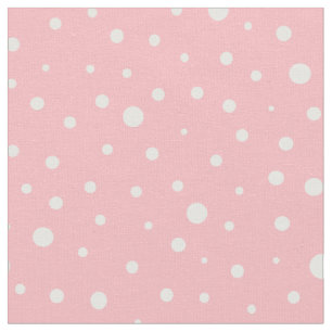 Customise your own white polka dots in pink fabric