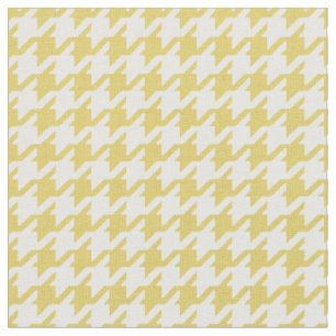 Customise your own yellow houndstooth pattern fabric