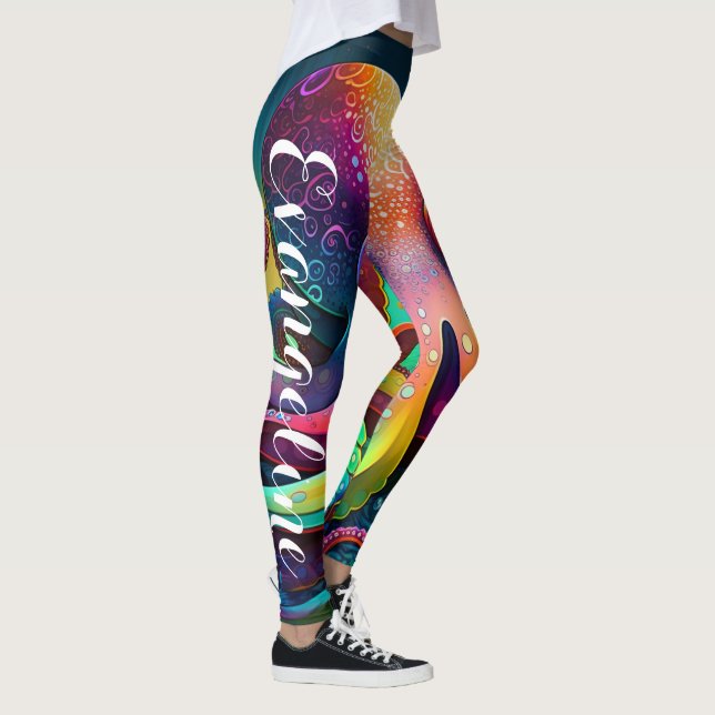 Customise Your Own Yoga Legging with Octopus Print (Right)
