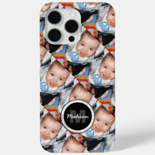 Customise Your photo pattern Monogram iPhone 15 Pro Max Case