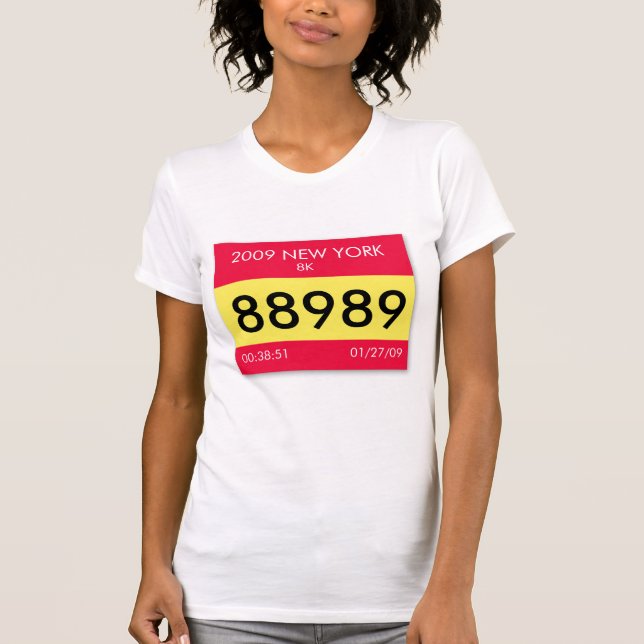 Customise your race bib on a unique shirt1 T-Shirt (Front)