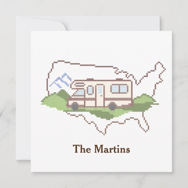 Customise Your Road Trip Invitation Card (Front)