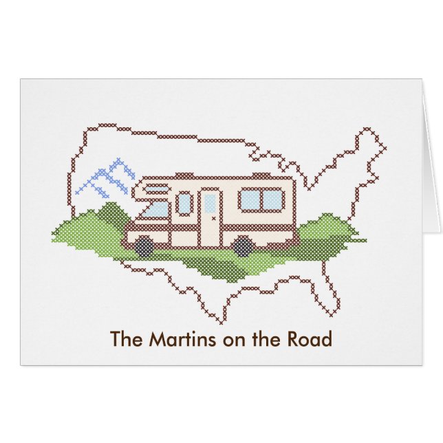 Customise Your Road Trip Note Card (Front Horizontal)