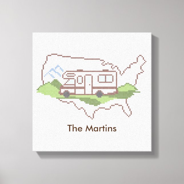 Customise Your Road Trip USA Canvas Print (Front)