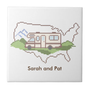 Customise Your Road Trip USA Ceramic Tile