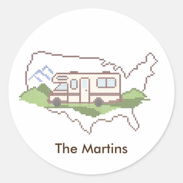 Customise Your Road Trip USA Stickers (Front)