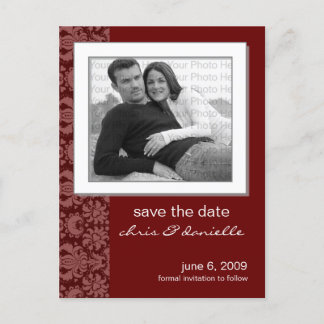 Customise Your Save The Date! Choose Your Colour! Announcement Postcard