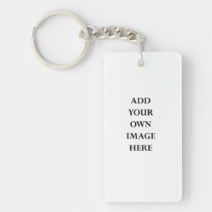 customise your single side rectangular keychain