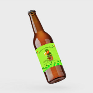 Customise Your St. Patrick's Day Ale Detailed  Beer Bottle Label