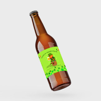 Customise Your St. Patrick's Day Ale Detailed  Beer Bottle Label