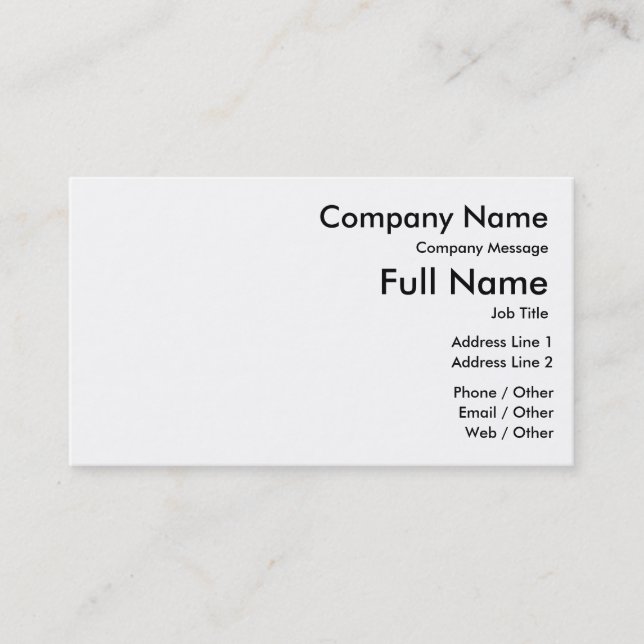 Customise Your Standard Business Card, 100 pack Card (Front)
