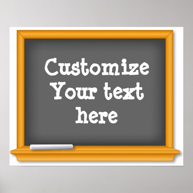 Customise Your Text Chalkboard Poster (Front)
