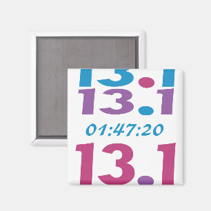 Customise Your Time 13.1 half marathon run magnet
