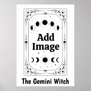 Customise Zodiac Tarot Astrology Gemini Witch Gift Poster
