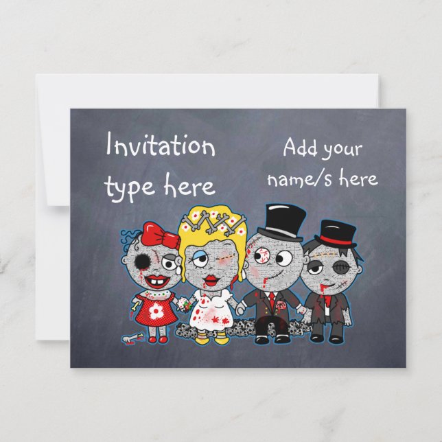 Customise Zombies wedding bride groom accessories Invitation (Front)