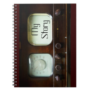 Customised 1940s Television and Radio Set Spiral Notebook