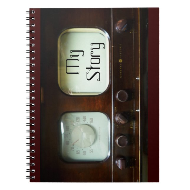 Customised 1940s Television and Radio Set Spiral Notebook (Front)