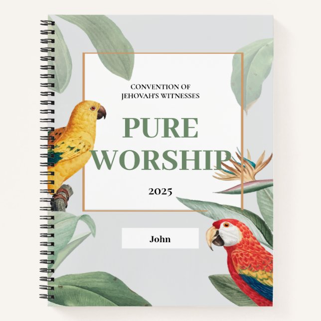 Customised 2025 JW convention pure worship  Notebook (Front)