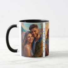 Customised 3 Photo Printed Mug