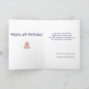 Customised "3D" Great Grandson Birthday Poem Card