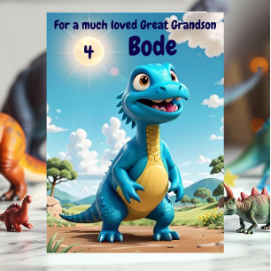 Customised "3D" Great Grandson Birthday Poem Card