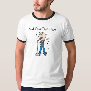 Customised 50s Stick Figure Male Singer T-shirt