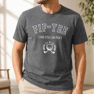 Customised 50th 60th 70th Birthday Golf Golfing T-Shirt