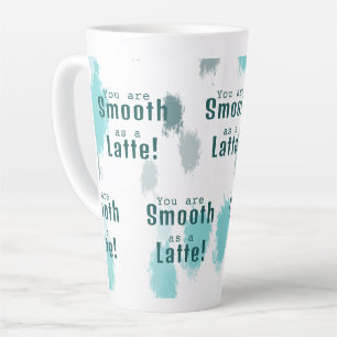 Customised Abstract Colour Splash Blue, Grey, Gree Latte Mug