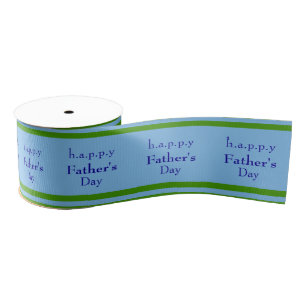 Customised All-Occasion Blue and Spring Green Grosgrain Ribbon