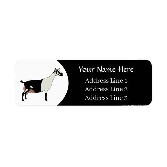 Customised Alpine Dairy Goat Address Label (Front)