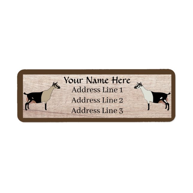 Customised Alpine Dairy Goat Address Label (Front)