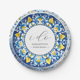 Customised Amalfi Coast Bridal Shower Paper Plates