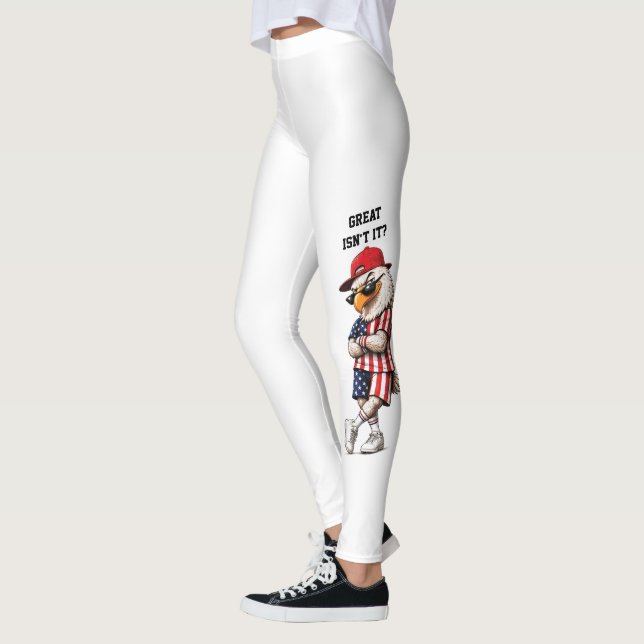 Customised American Eagle Funny Patriotic Leggings (Left)
