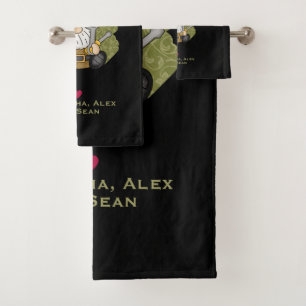 Customised and Personalised Handyman Garden Gnome Bath Towel Set