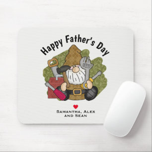 Customised and Personalised Handyman Garden Gnome Mouse Pad