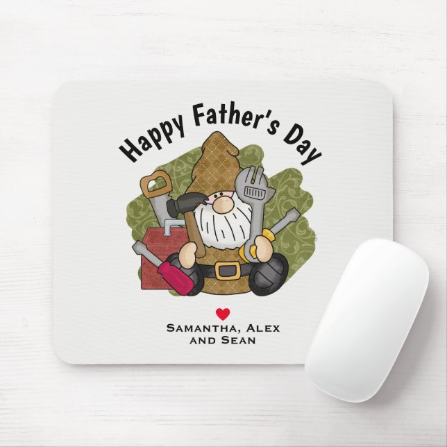 Customised and Personalised Handyman Garden Gnome Mouse Pad (With Mouse)