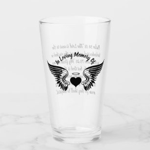 Customised Angel Prayer In Loving Memory Glass