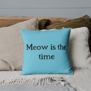 Customised Animal Pet Cat Funny quote Cute Blue Cushion