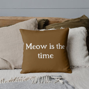 Customised Animal Pet Cat Funny Quote Cute Brown Cushion