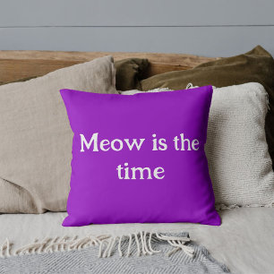 Customised Animal pet Cat Lover Funny Quote Purple Cushion