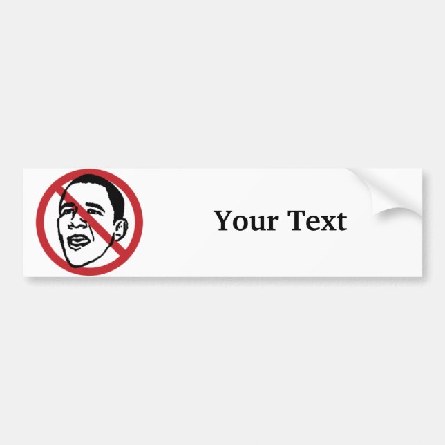 Customised Anti Obama Bumper Sticker (Front)
