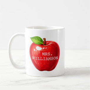 Customised Apple Teacher Gift Coffee Mug