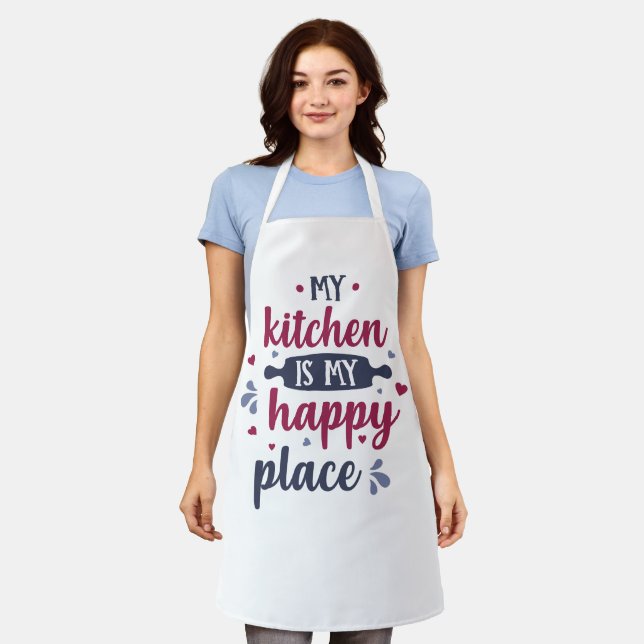Customised Aprons with Playful Kitchen Quotes (Worn)